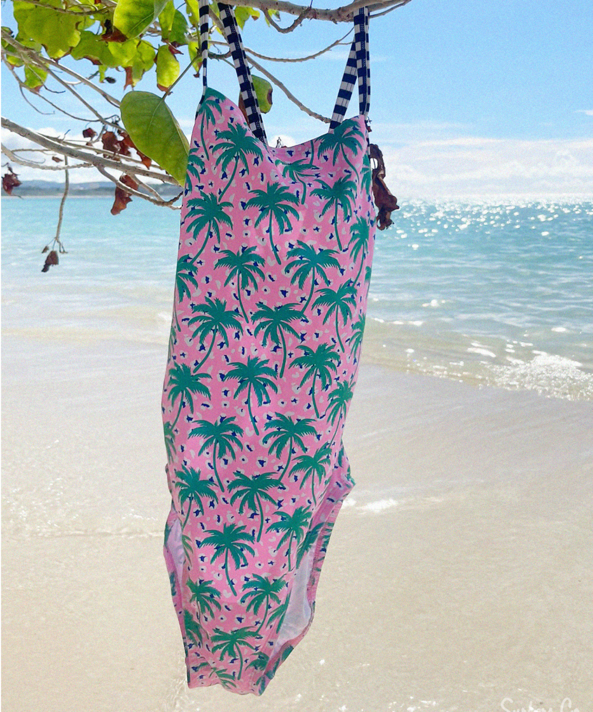 서퍼스코(SUFERSCO) Pink Palm Swimwear