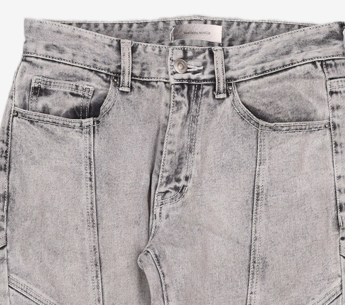 메종미네드(MAISON MINED) TURN OVER DENIM PANTS WHITE 46