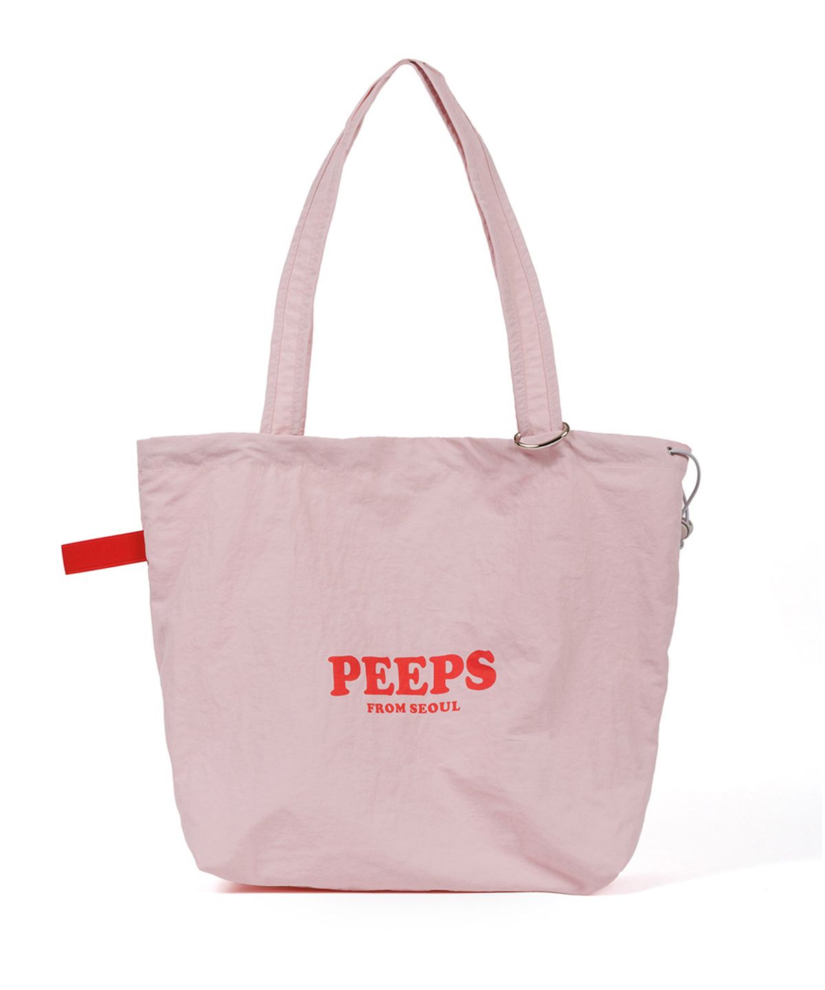 핍스(PEEPS) Cloud Shoulder Bag (PINK) 스트링숄더백 키링포함