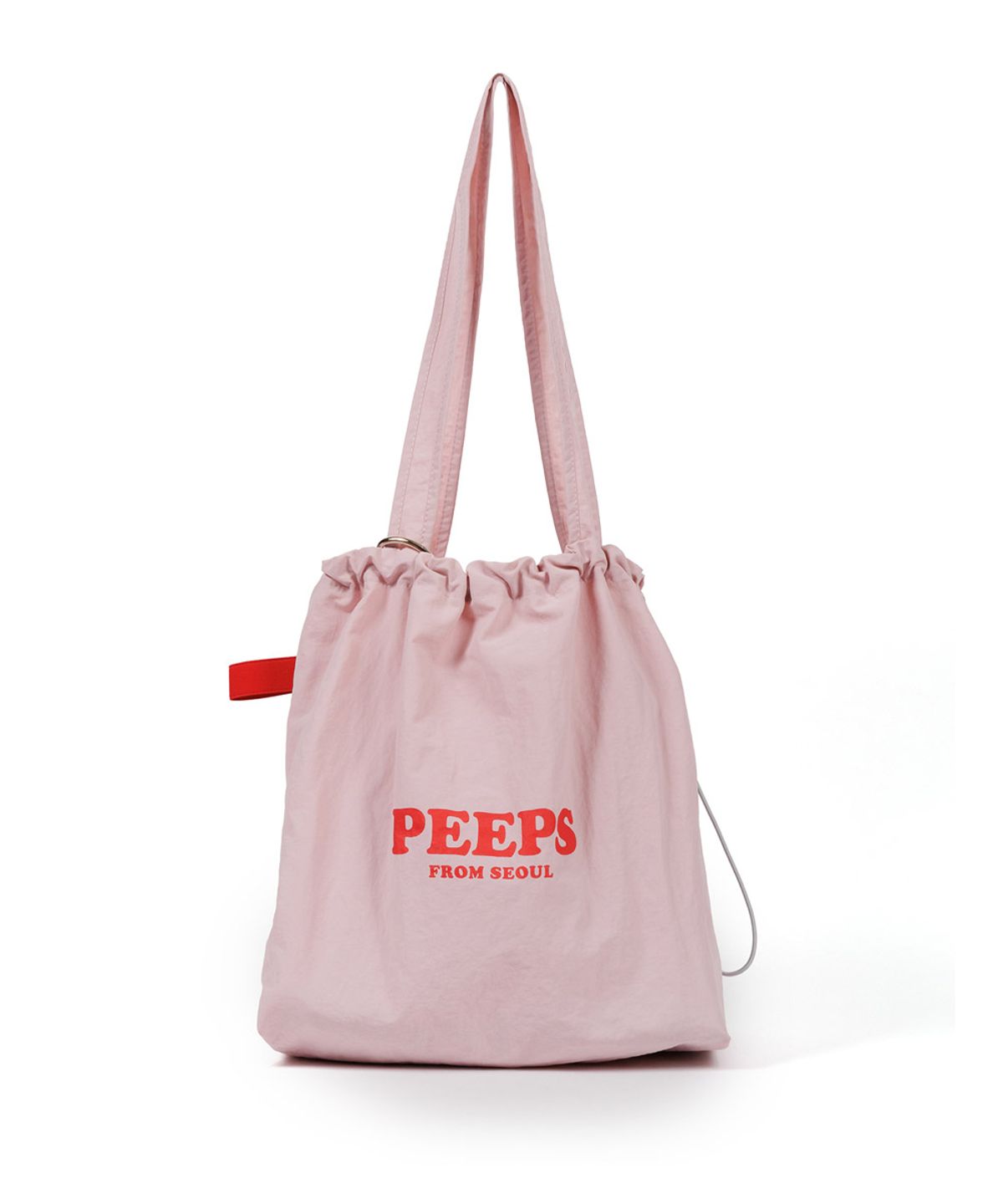 핍스(PEEPS) Cloud Shoulder Bag (PINK) 스트링숄더백 키링포함