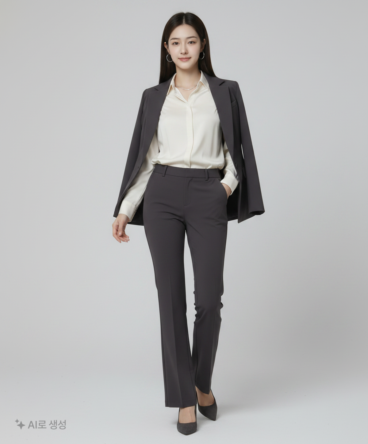 빈폴골프(BEANPOLE GOLF) 여성 블랙 밑단 슬릿 부츠컷 팬츠 (BJ2421A055) 26