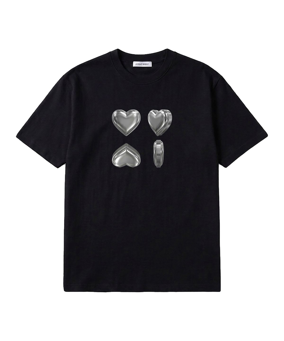 어라이트앵글(ARIGHTANGLE) SILVER HEART LOOSE TEE(2 COLOR)