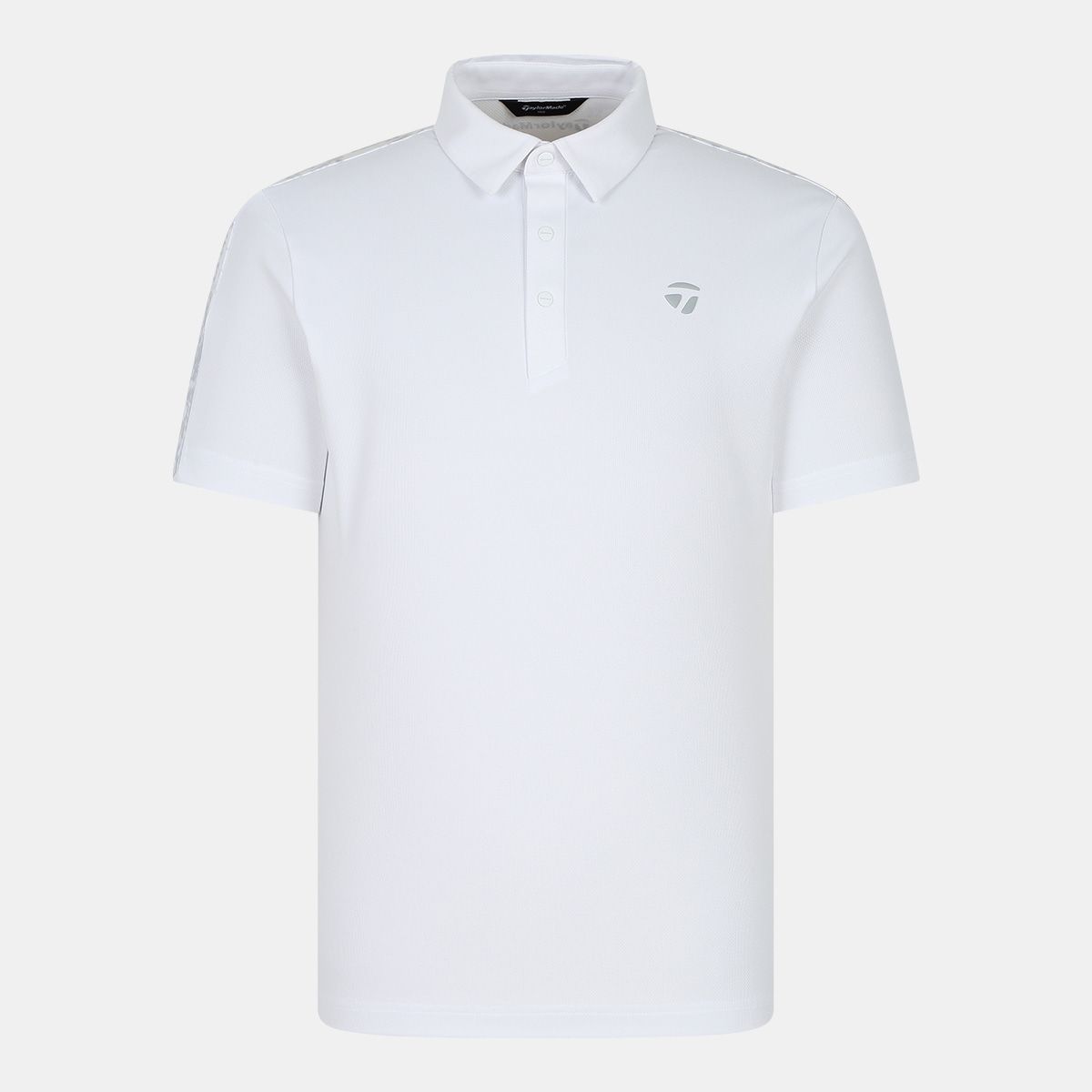 테일러메이드 어패럴(TAYLORMADE APPAREL) 26SS 남성 등판 패턴 카라 반팔 티셔츠 TT6-22HG44-100