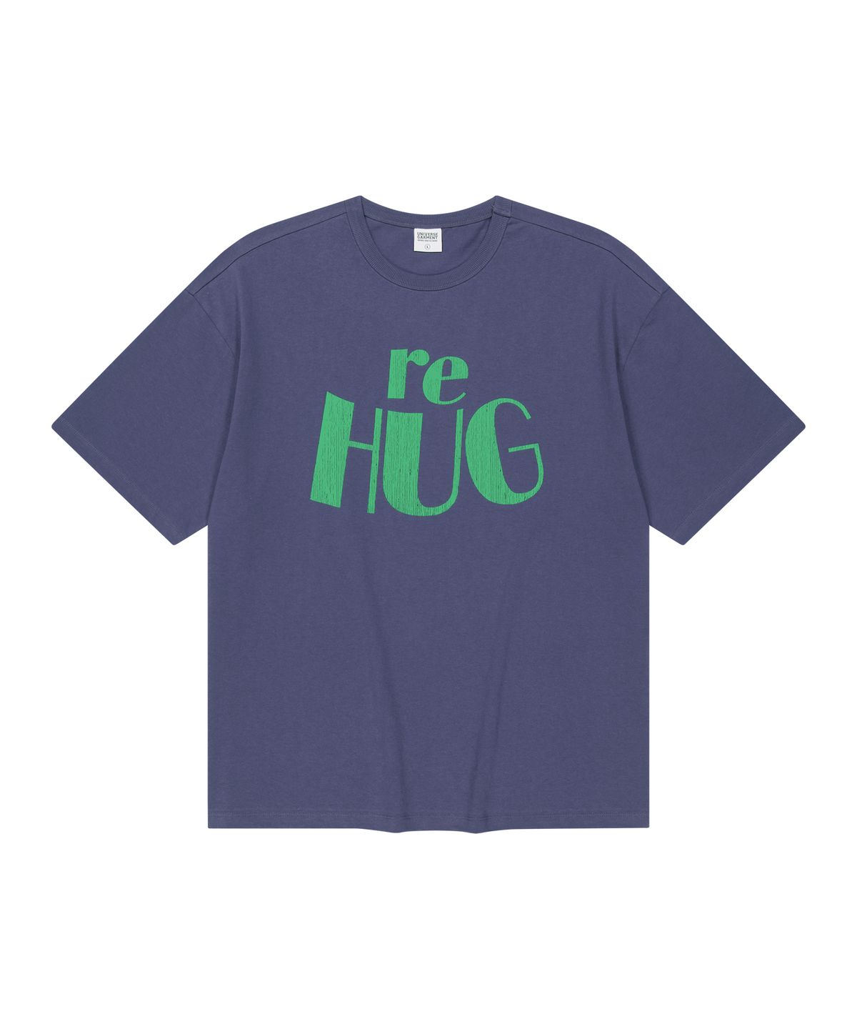 유니버스 가먼트(UNIVERSE GARMENT) RE HUG 크랙 티셔츠_NAVY