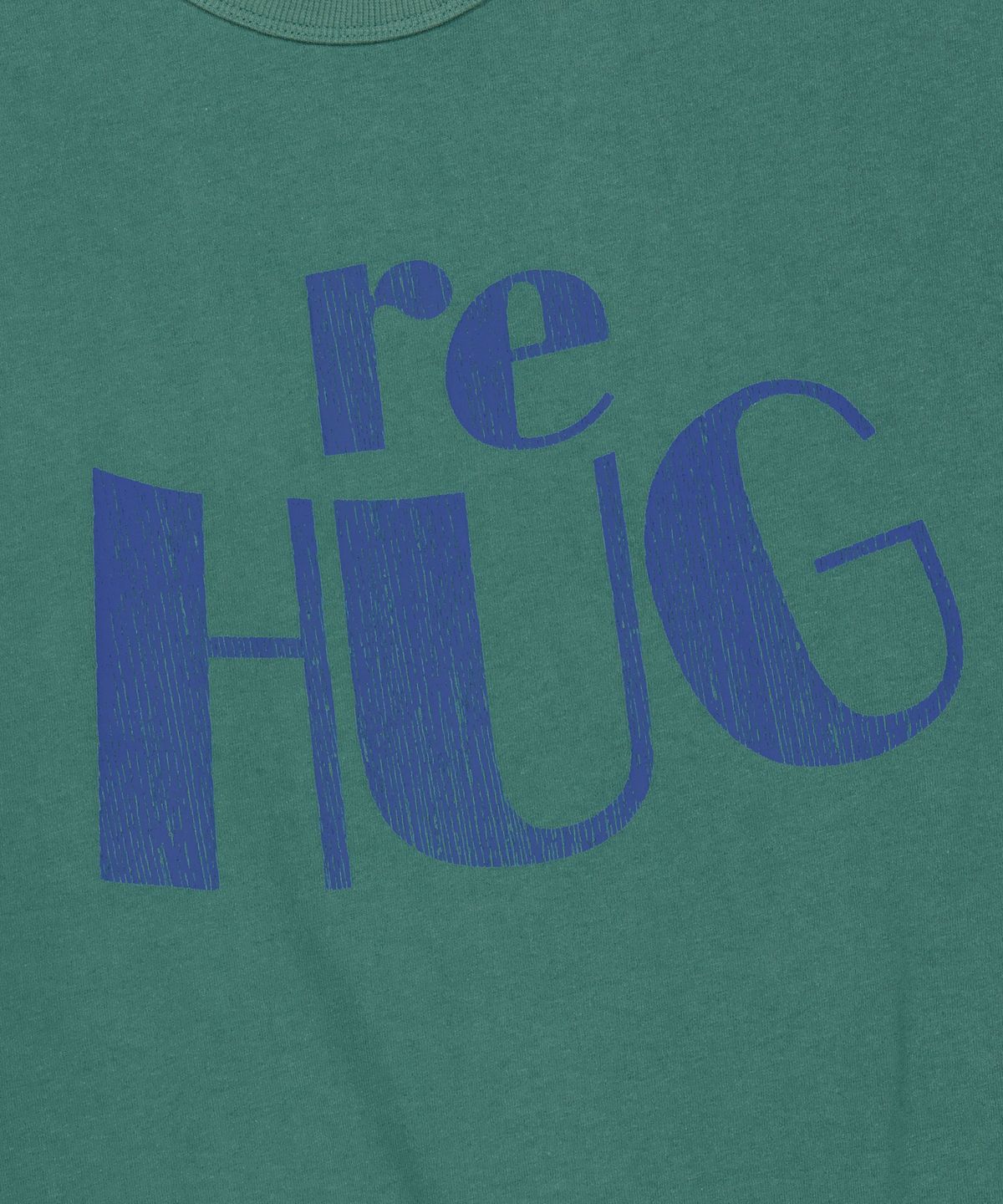 유니버스 가먼트(UNIVERSE GARMENT) RE HUG 크랙 티셔츠_GREEN