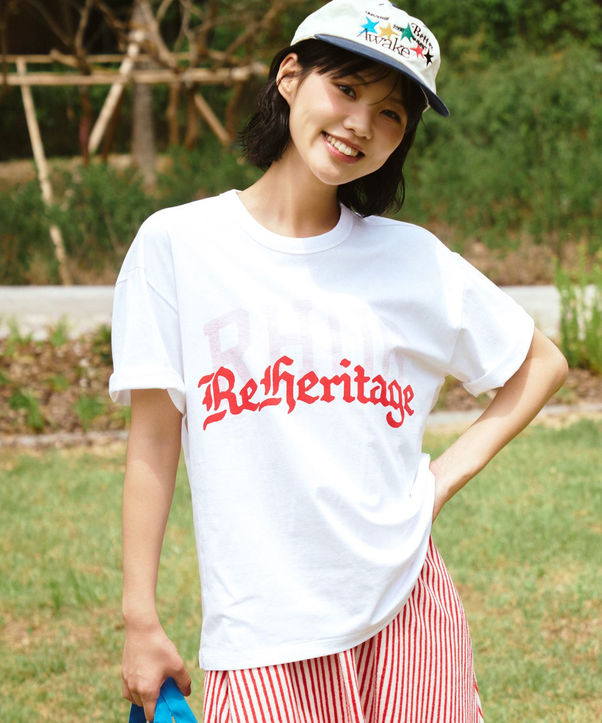유니버스 가먼트(UNIVERSE GARMENT) 투 사이드 프린트 티셔츠_RED