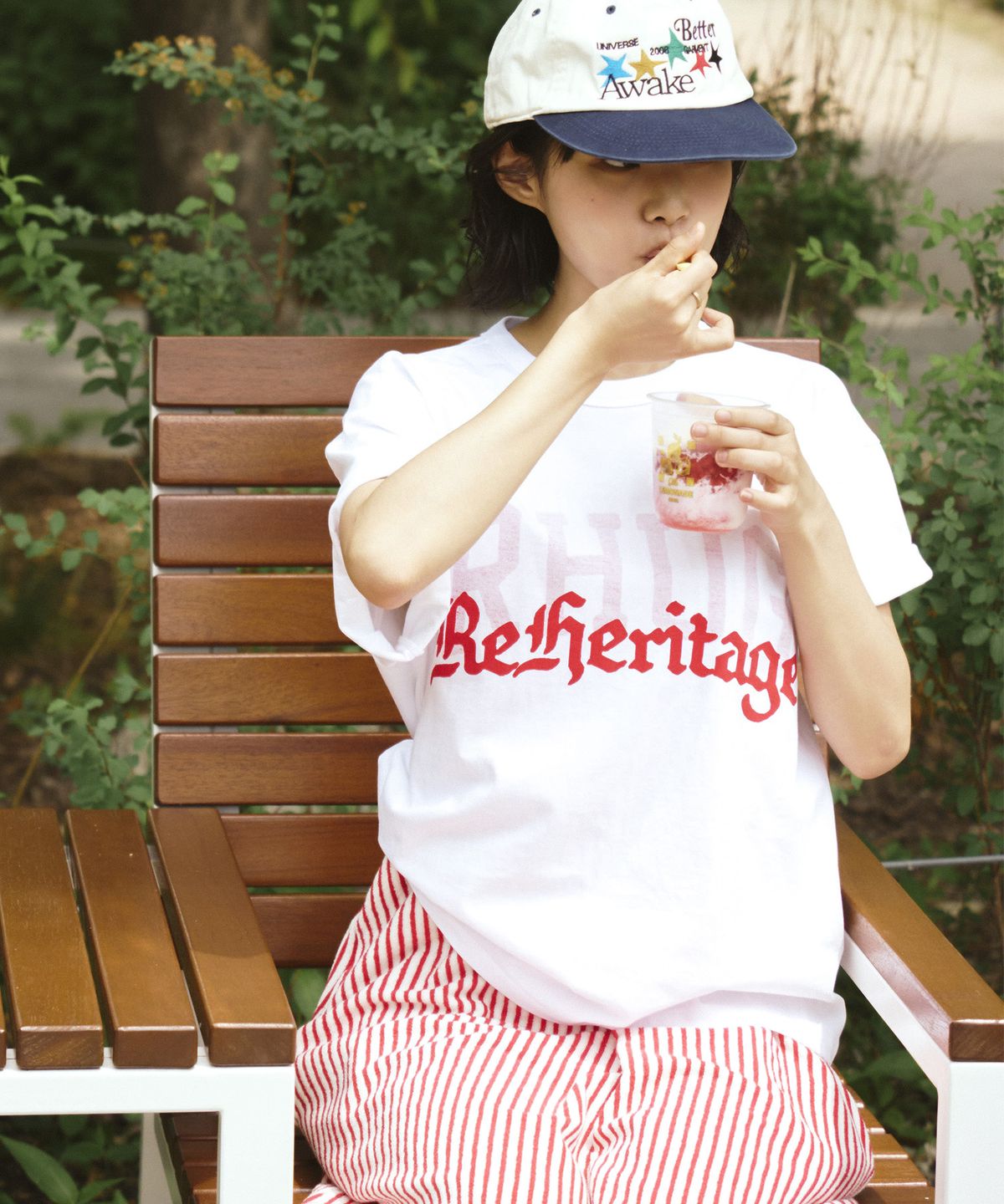 유니버스 가먼트(UNIVERSE GARMENT) 투 사이드 프린트 티셔츠_RED