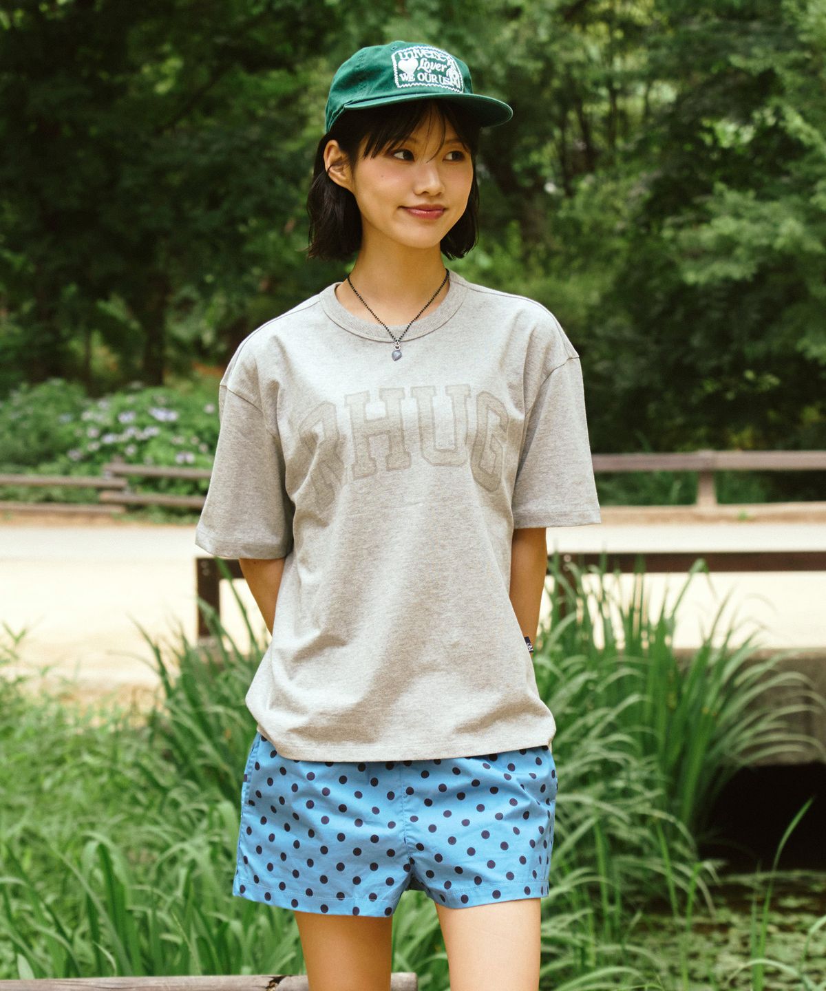 유니버스 가먼트(UNIVERSE GARMENT) 뉴트로 프렙 RHUG 티셔츠_MELANGE GREY