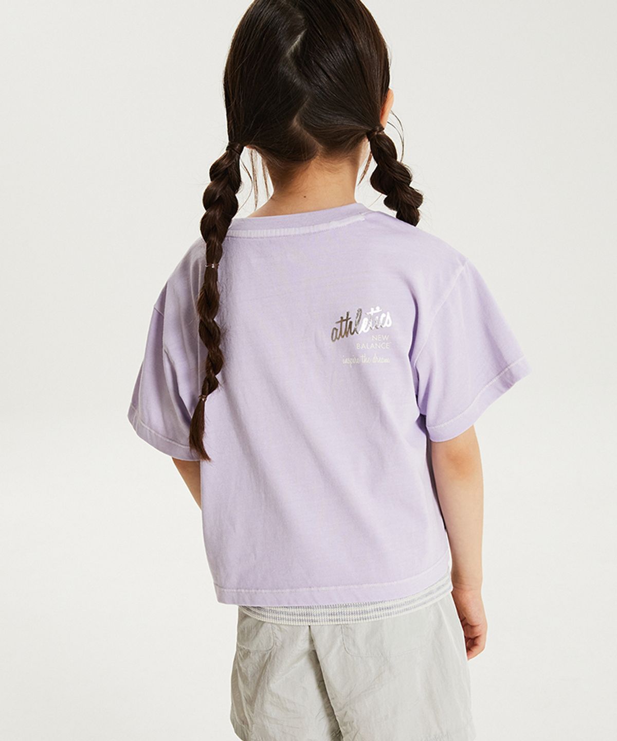 뉴발란스 키즈(NEWBALANCEKIDS) 피그먼트 크롭 반팔 셋업 아동 상하복 NK9YG3701G88