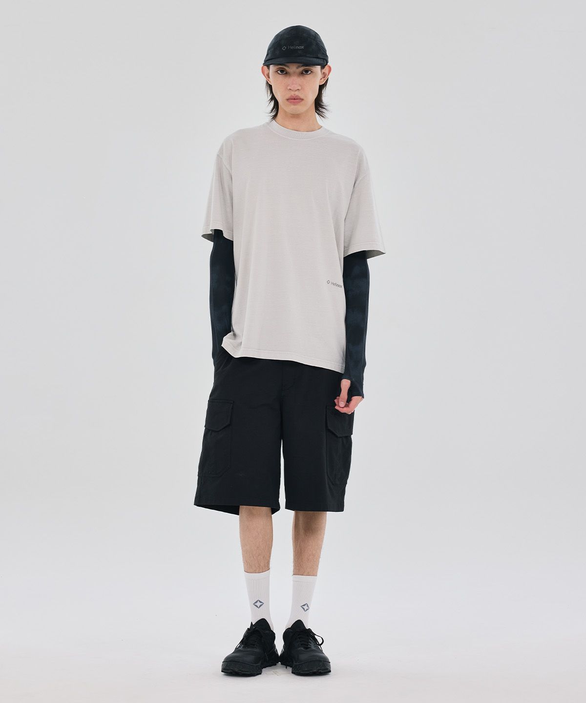 헬리녹스 웨어(HELINOX WEAR) 가먼트 다잉 반팔티셔츠_Light Gray