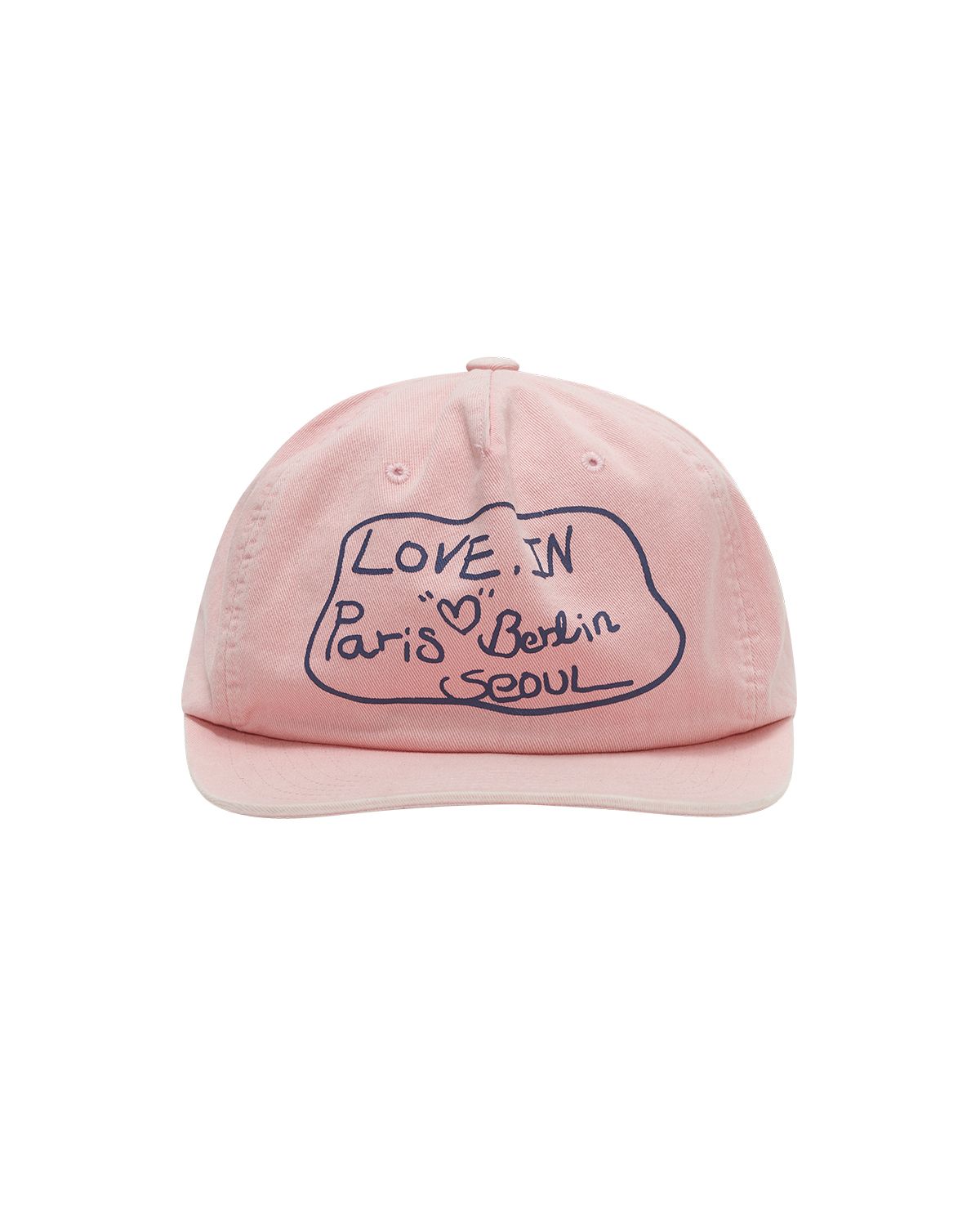 더뮤지엄비지터(THEMUSEUMVISITOR) LOVE IN WASHED BALL CAP (PINK)