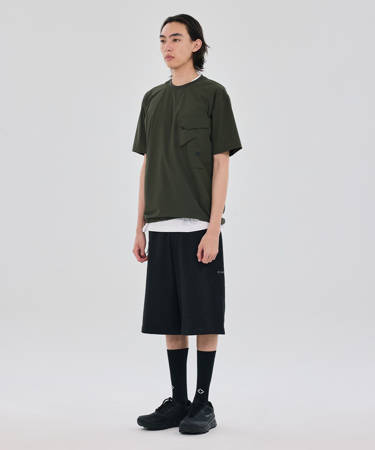 헬리녹스 웨어(HELINOX WEAR) 필드 포켓 반팔 티셔츠_Dark Khaki
