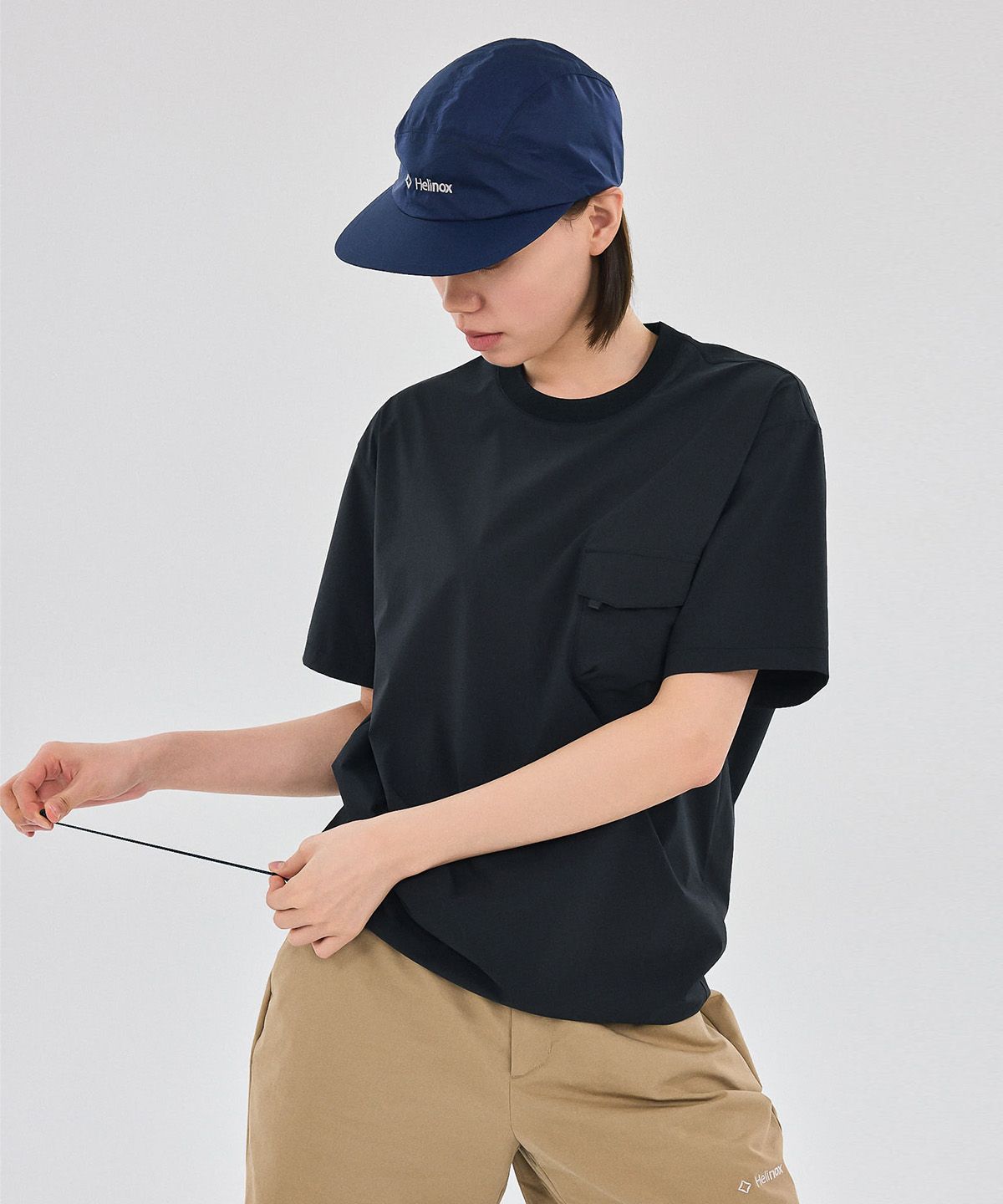 헬리녹스 웨어(HELINOX WEAR) 필드 포켓 반팔 티셔츠_Black