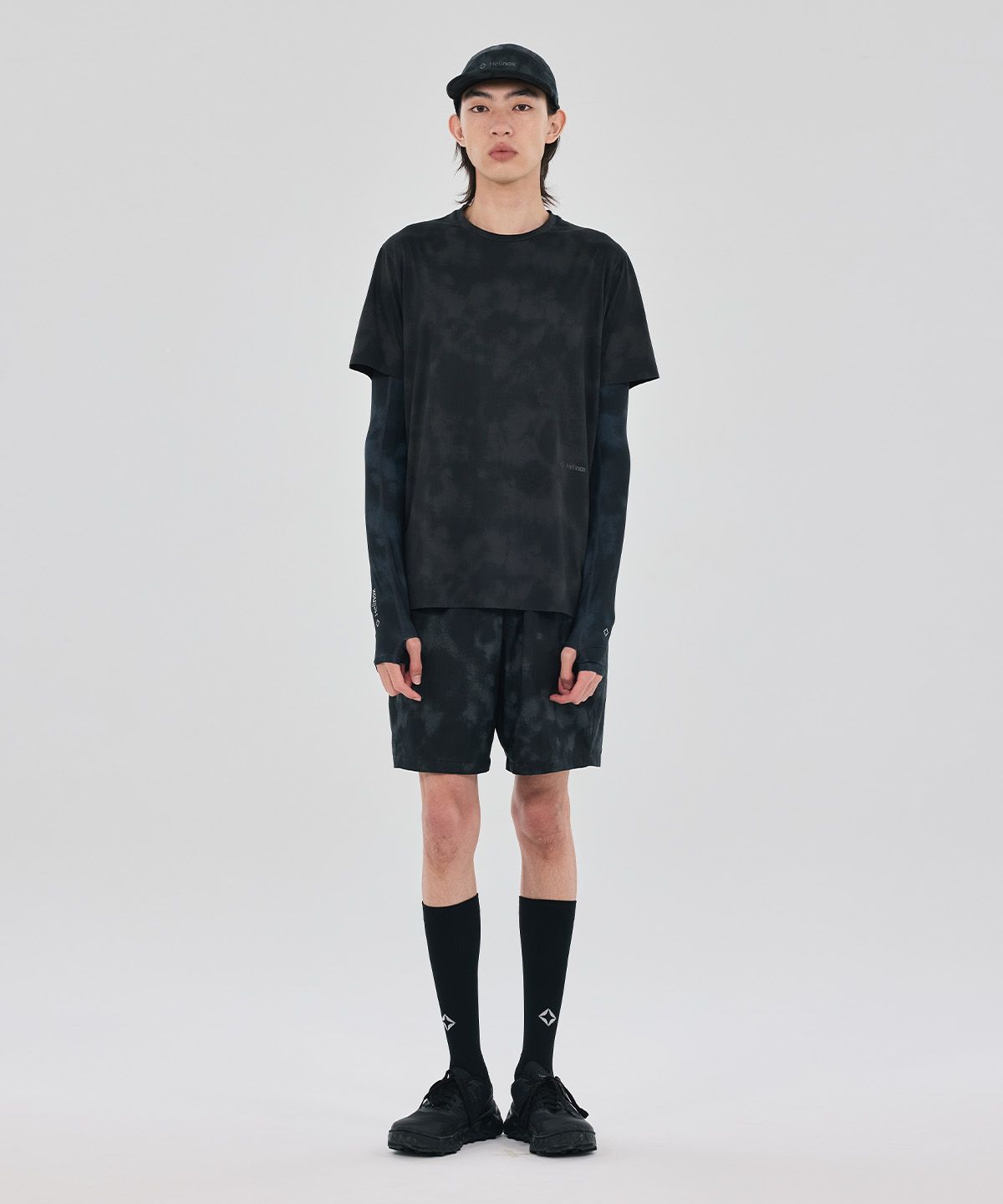 헬리녹스 웨어(HELINOX WEAR) 네츄럴 카모 반팔 티셔츠_Dark Gray