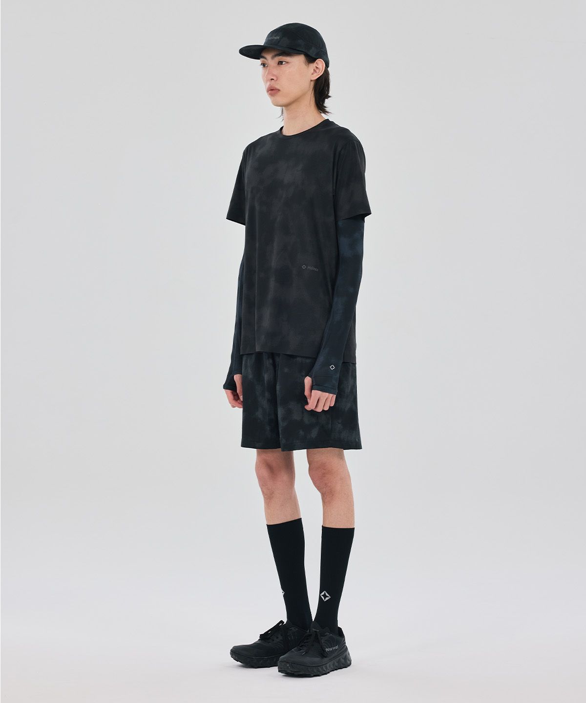 헬리녹스 웨어(HELINOX WEAR) 네츄럴 카모 반팔 티셔츠_Dark Gray