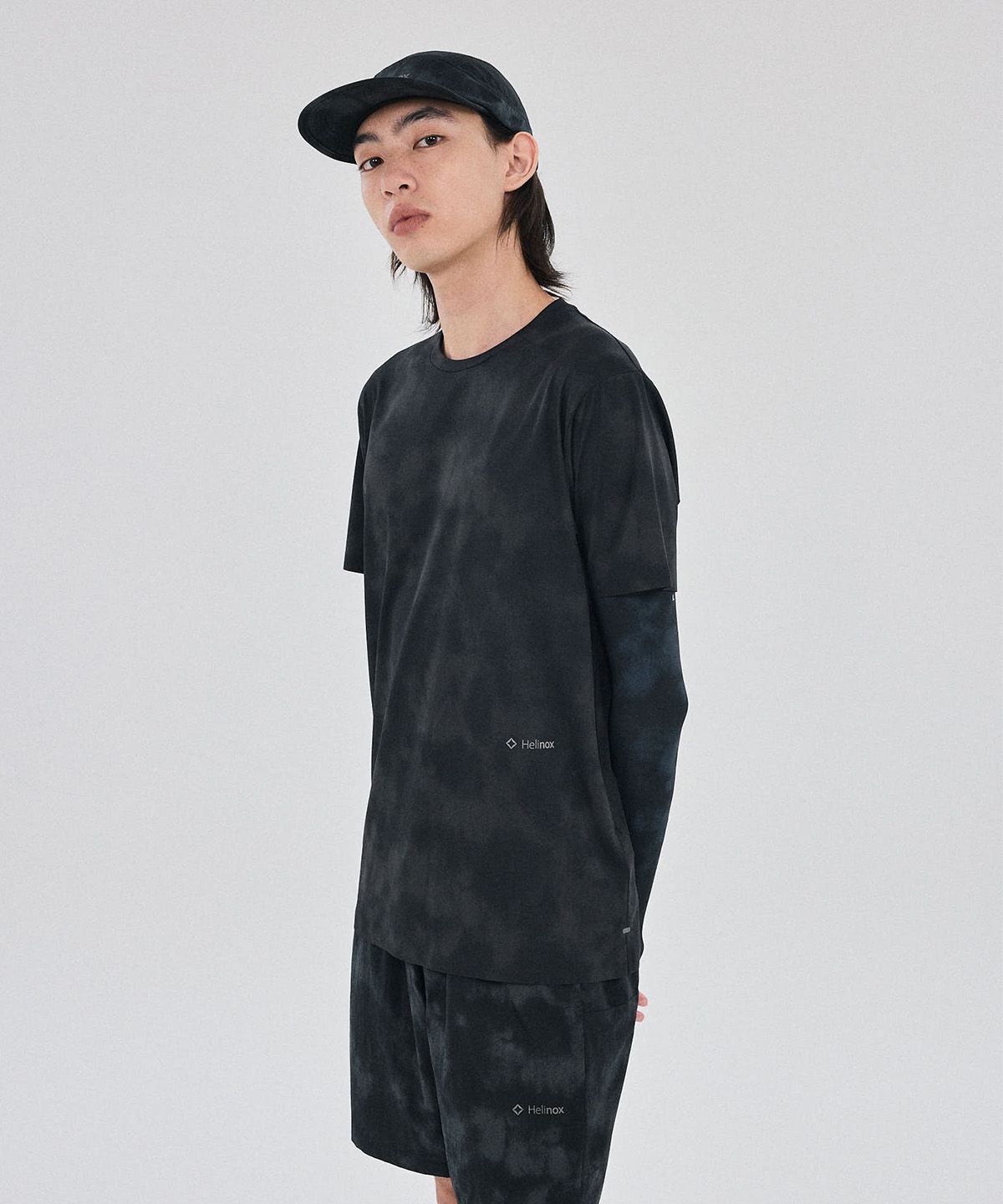 헬리녹스 웨어(HELINOX WEAR) 네츄럴 카모 반팔 티셔츠_Dark Gray