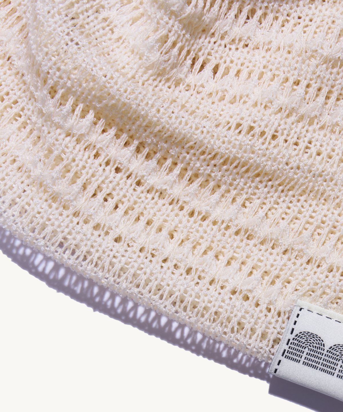 낫뉴(NOT NEW) nn Label Stripe Beanie Cream