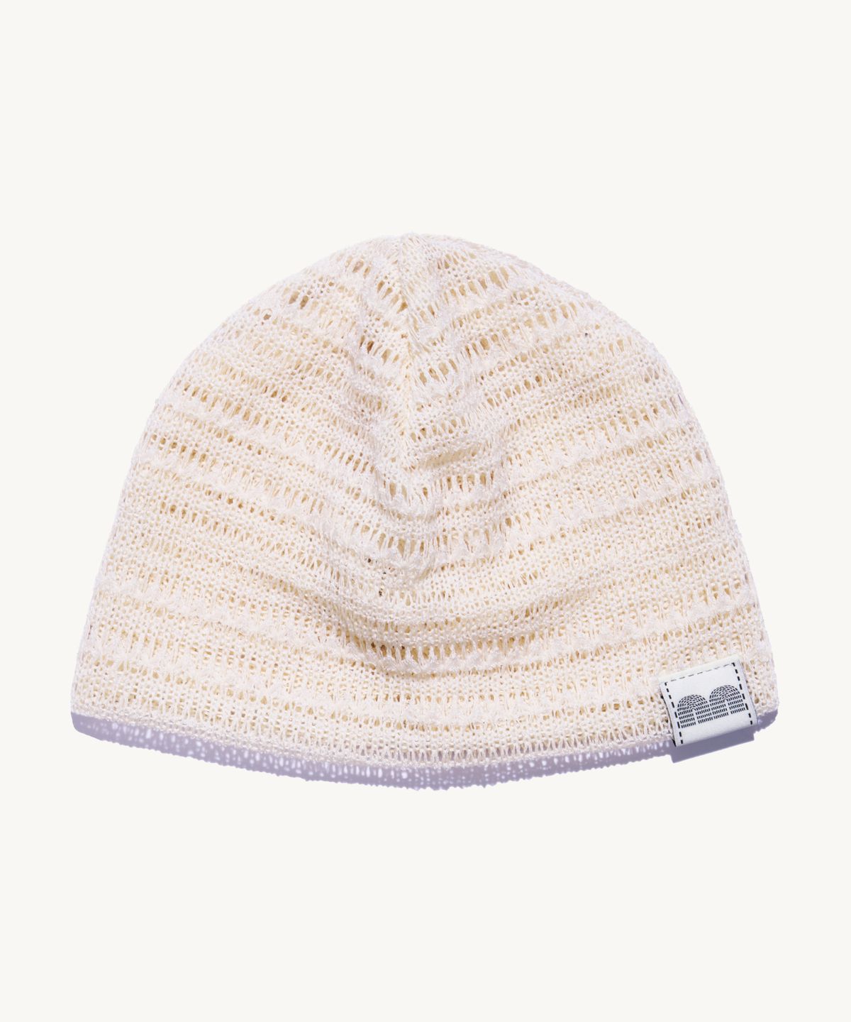 낫뉴(NOT NEW) nn Label Stripe Beanie Cream
