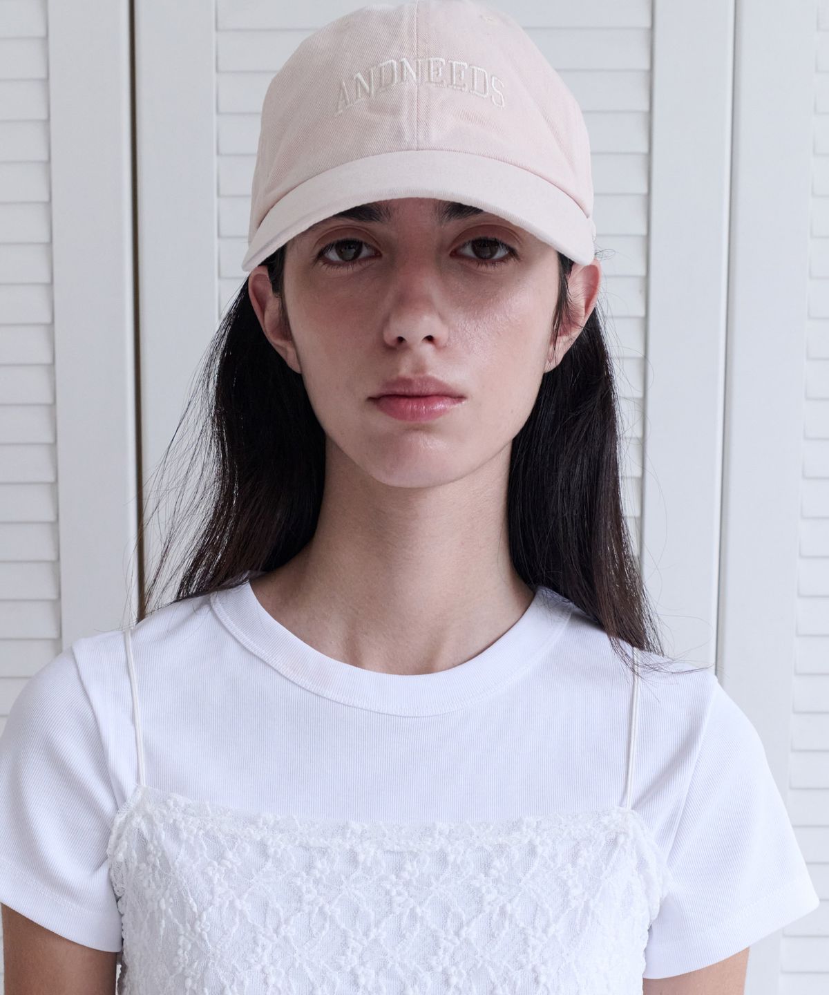앤니즈(ANDNEEDS) Tipo logo ball cap (pink)