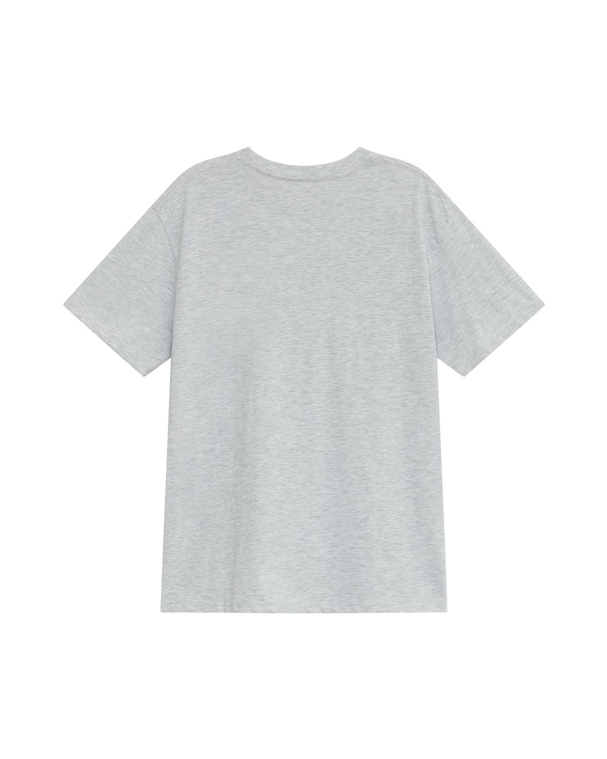 더뮤지엄비지터(THEMUSEUMVISITOR) ESSENTIAL LOGO OVERFIT T-SHIRT (MELANGE GREY)