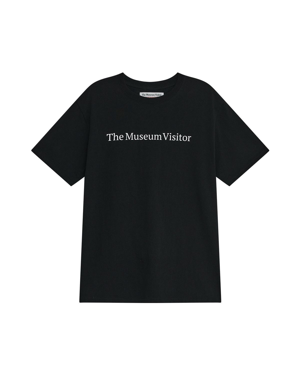 더뮤지엄비지터(THEMUSEUMVISITOR) ESSENTIAL LOGO OVERFIT T-SHIRT (BLACK)