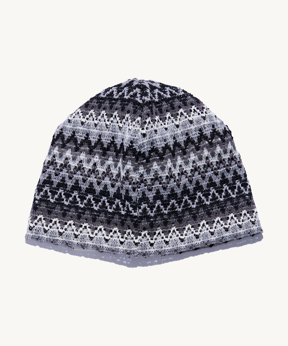 낫뉴(NOT NEW) Summer nn Label Pattern Beanie Black
