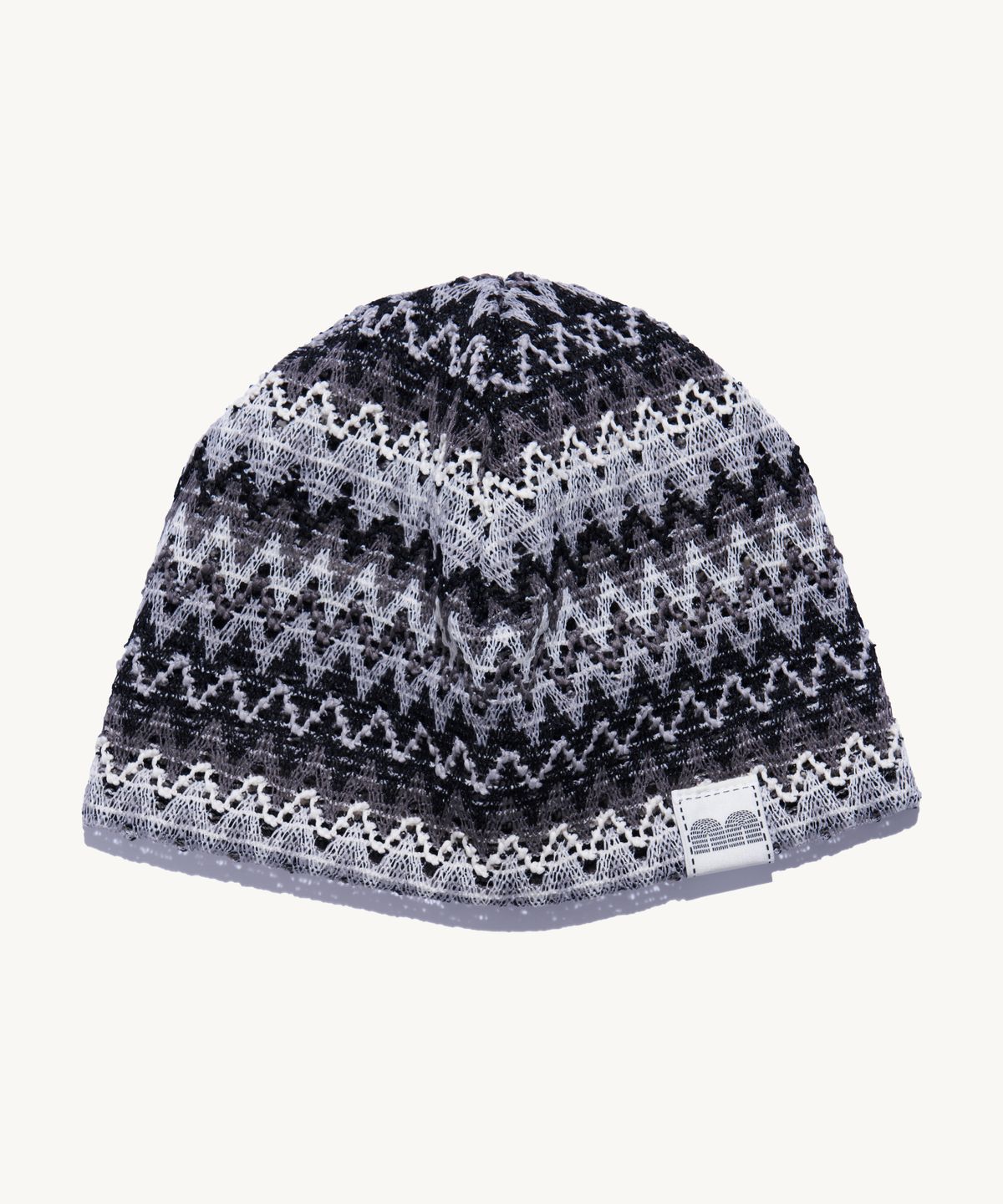낫뉴(NOT NEW) Summer nn Label Pattern Beanie Black