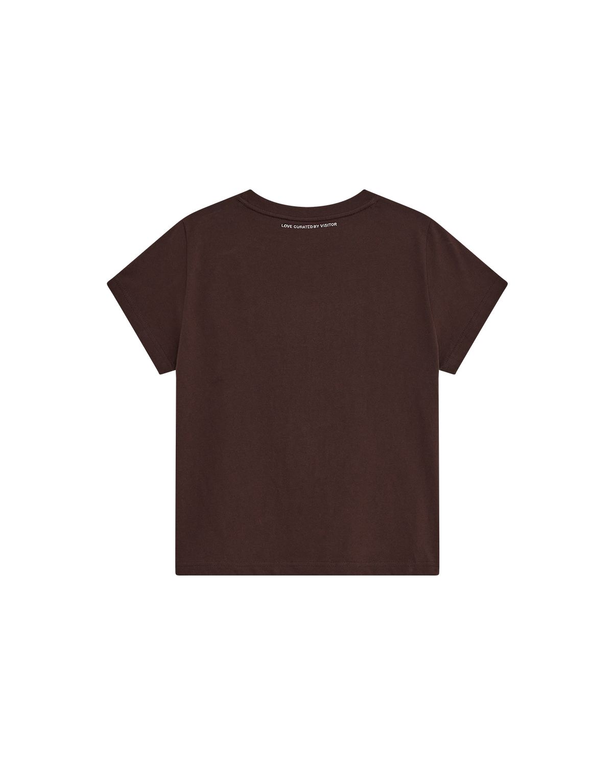 더뮤지엄비지터(THEMUSEUMVISITOR) W DOT COLLAGE PRINTED T-SHIRT (BROWN)
