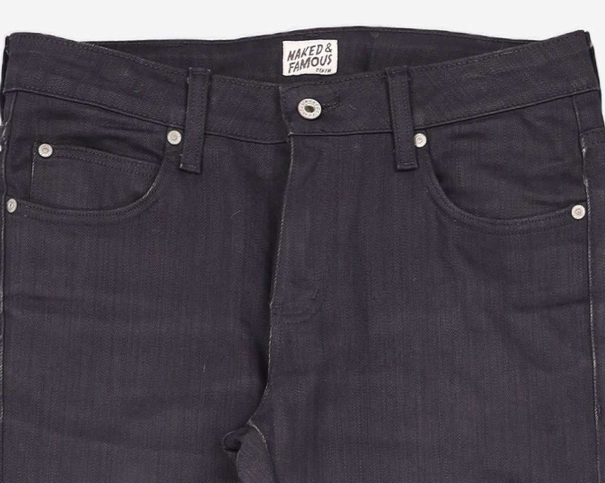 네이키드앤페이머스(NAKED&FAMOUS) SkinnyGuy Black Power Stretch 34
