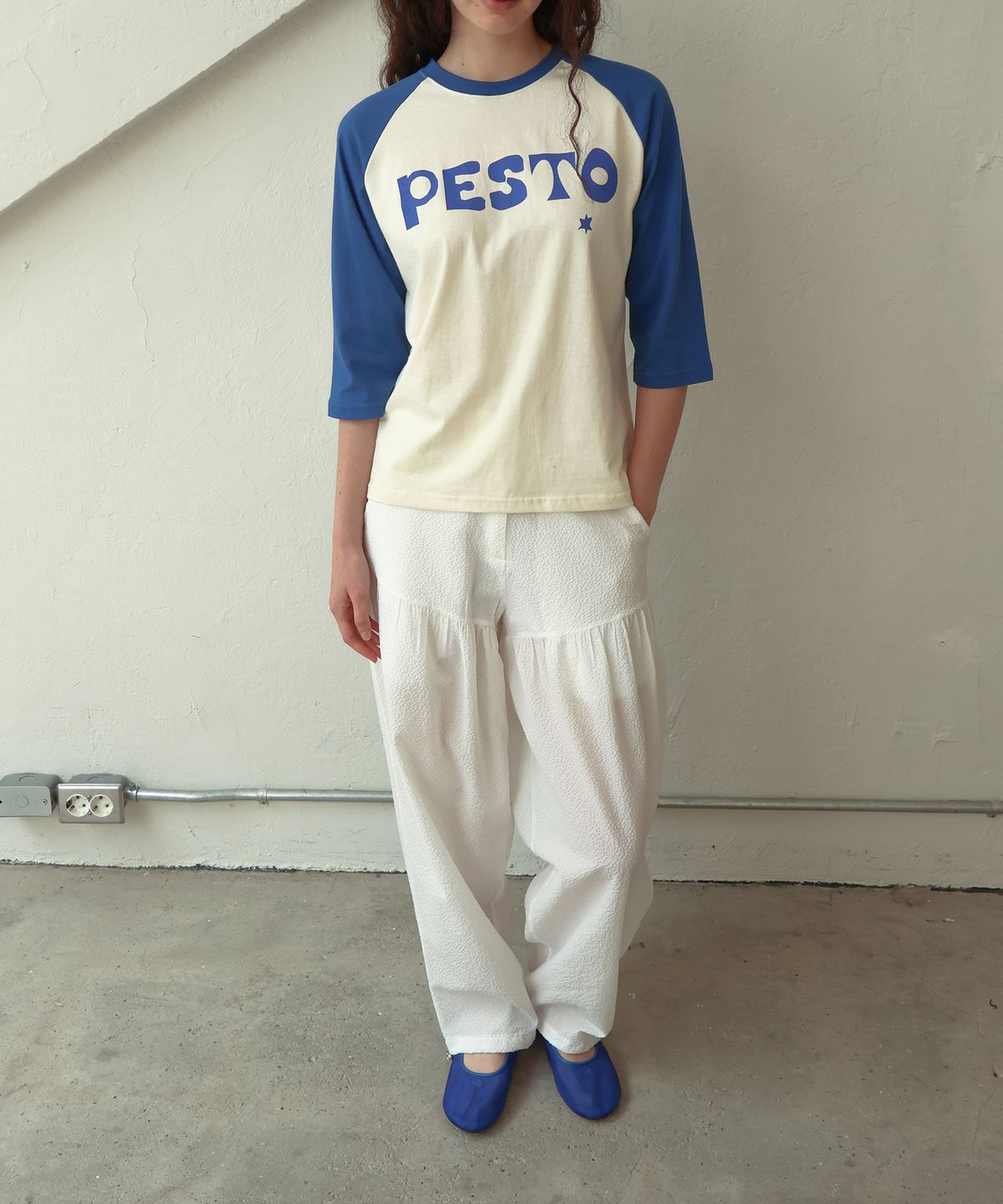 페스토(PESTO) 써머 셔링 팬츠 화이트