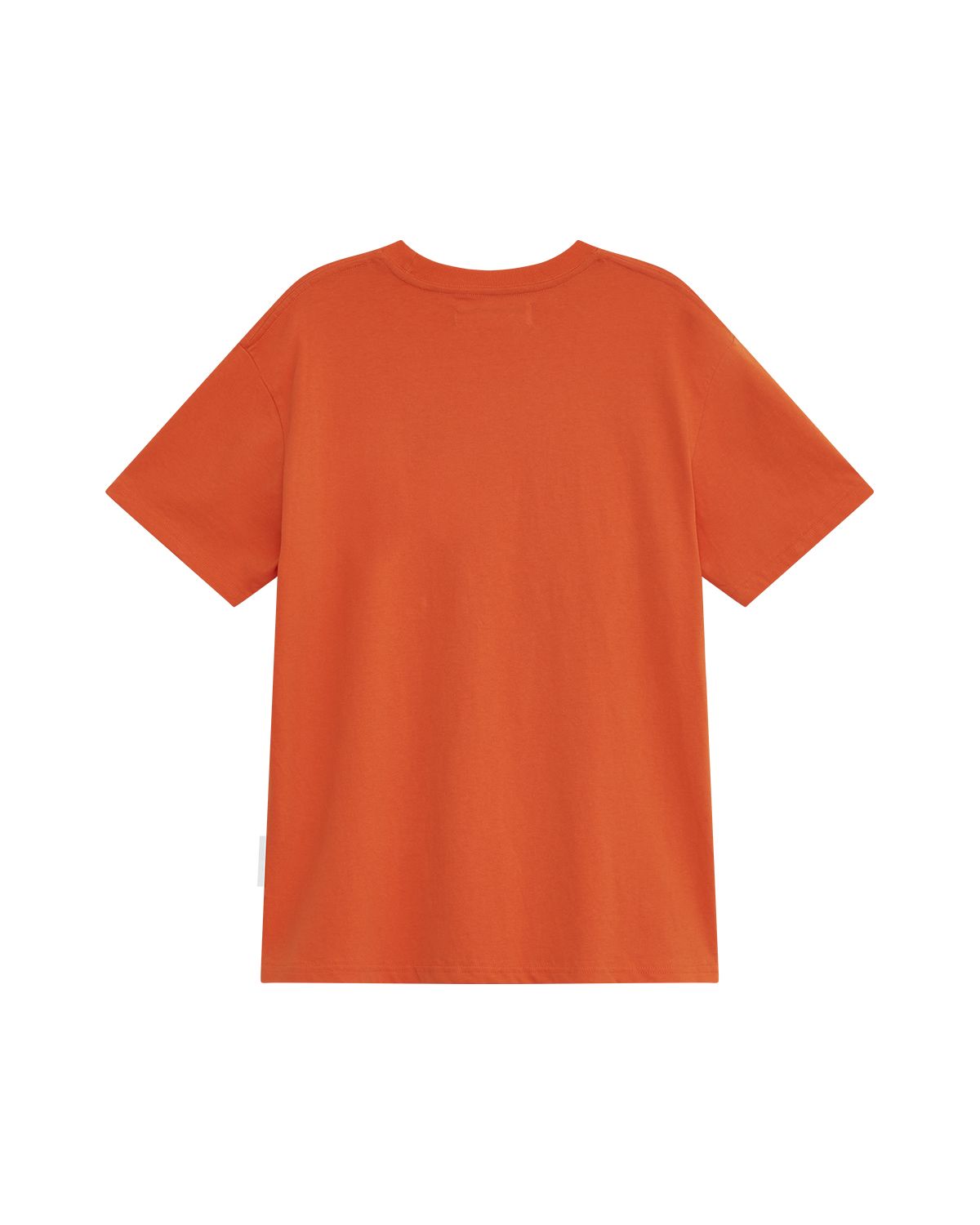 더뮤지엄비지터(THEMUSEUMVISITOR) PIXEL HEART SIGNATURE OVERFIT T-SHIRT (ORANGE)