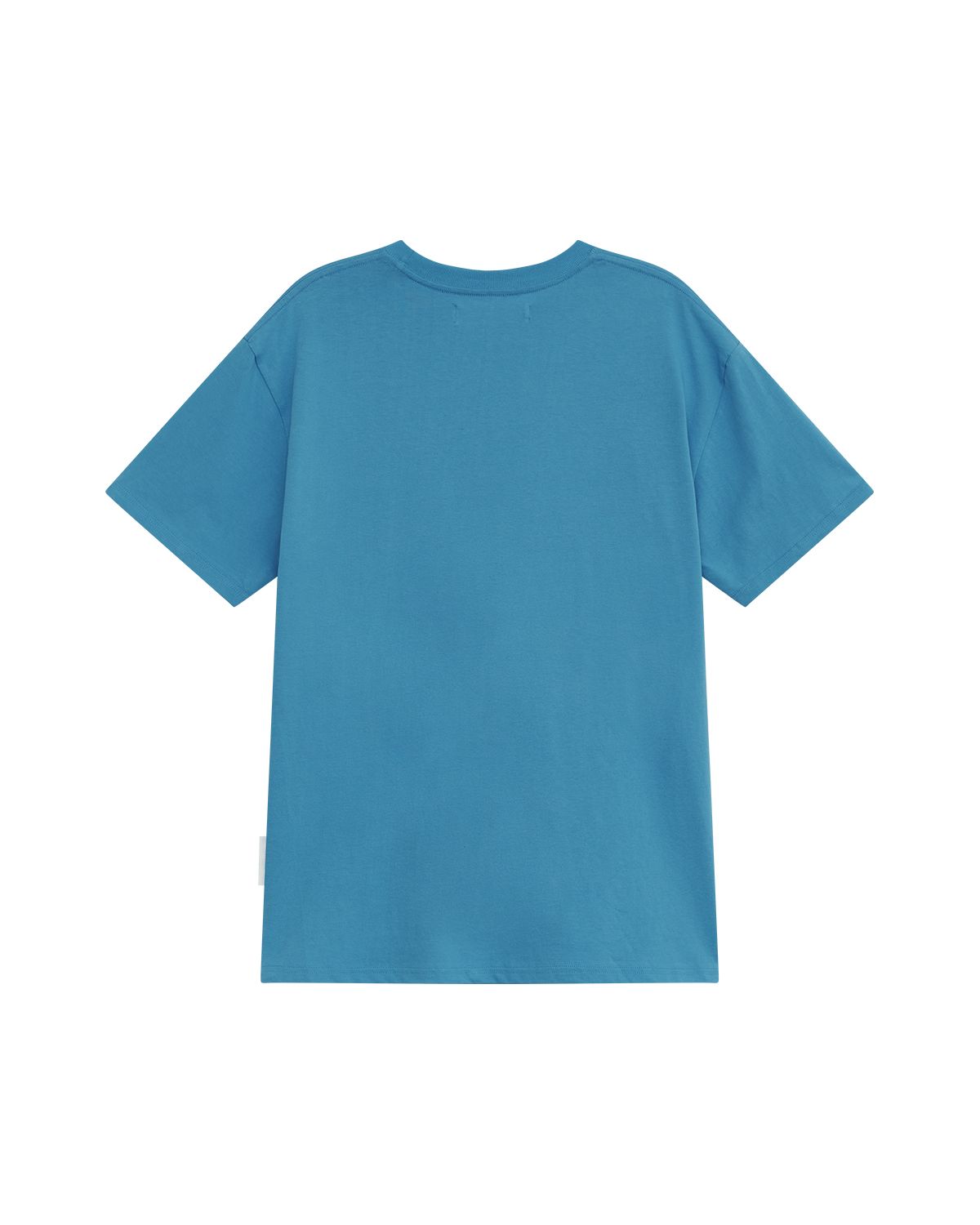 더뮤지엄비지터(THEMUSEUMVISITOR) PIXEL HEART SIGNATURE OVERFIT T-SHIRT (TILL BLUE)