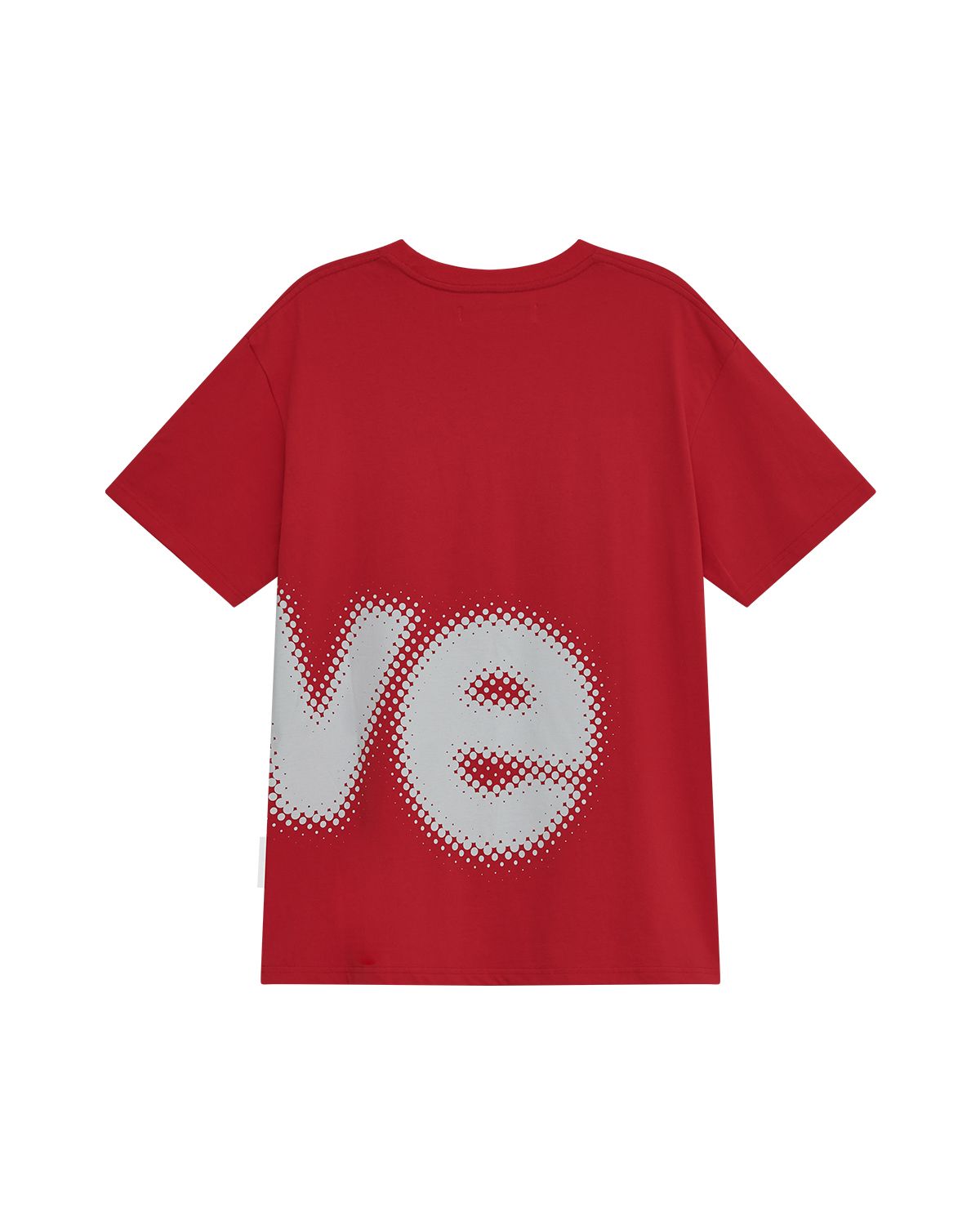 더뮤지엄비지터(THEMUSEUMVISITOR) BLUR LOGO GRAPHIC OVERFIT T-SHIRT (RED)
