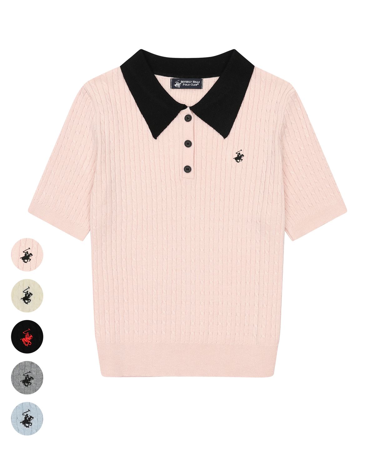 비버리힐스 폴로클럽(BHPOLOCLUB) 여성 소프트 울블렌드 썸머 카라 니트 5Color TK117