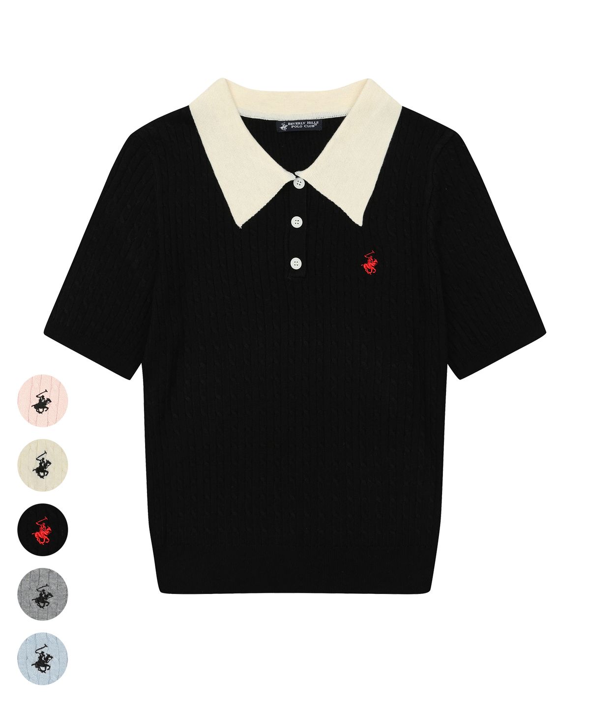 비버리힐스 폴로클럽(BHPOLOCLUB) 여성 소프트 울블렌드 썸머 카라 니트 5Color TK117