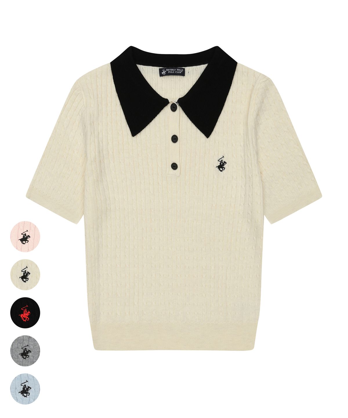 비버리힐스 폴로클럽(BHPOLOCLUB) 여성 소프트 울블렌드 썸머 카라 니트 5Color TK117
