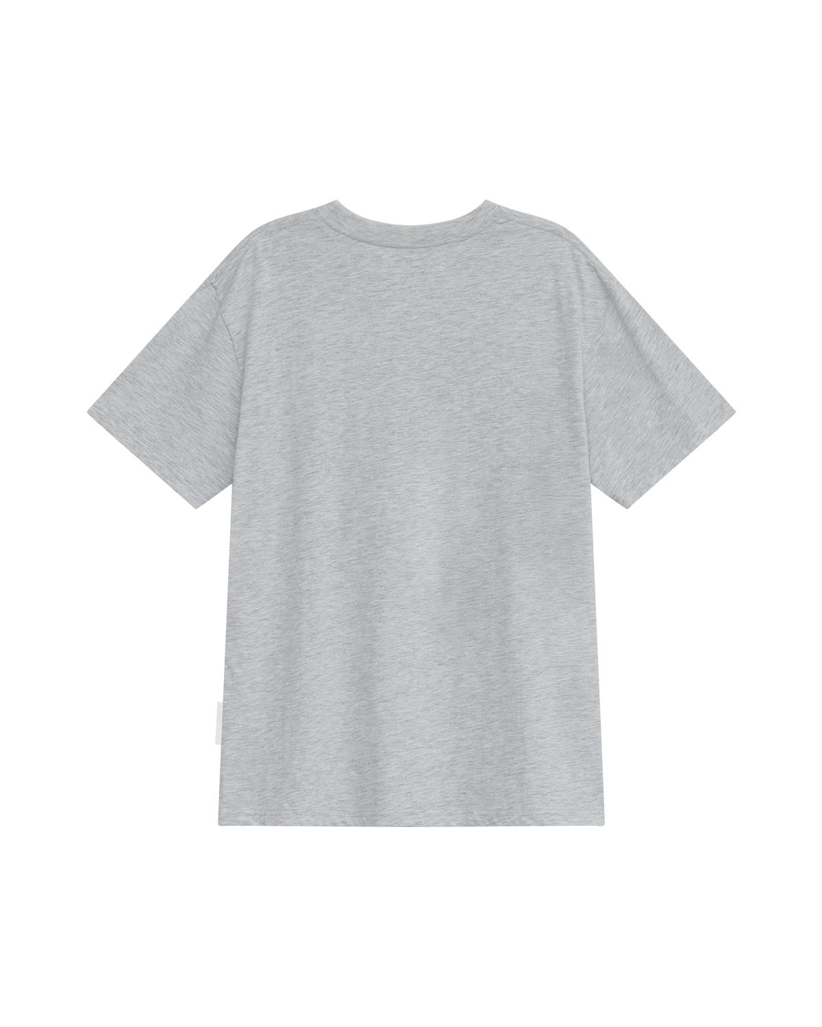 더뮤지엄비지터(THEMUSEUMVISITOR) HEART PATCH LOVE CURATED OVERFIT T-SHIRT (WHITE MELANGE)