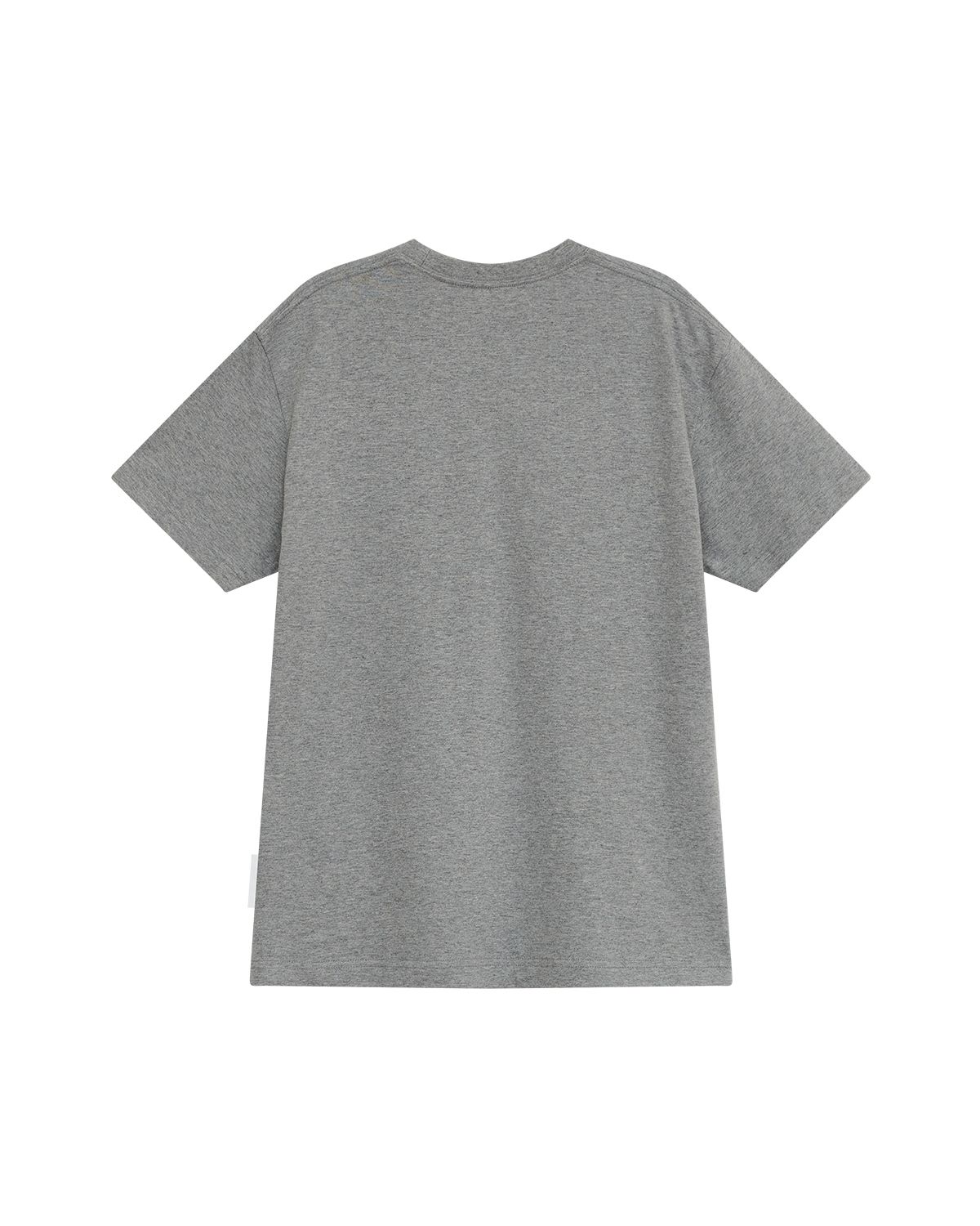 더뮤지엄비지터(THEMUSEUMVISITOR) MULTI TEXT GRAFFITI T-SHIRT (MELANGE GREY)