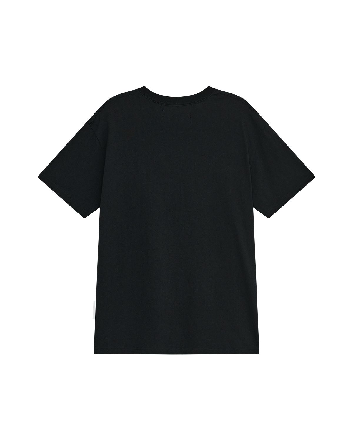 더뮤지엄비지터(THEMUSEUMVISITOR) LETTERING HEART OVERFIT T-SHIRT (BLACK)