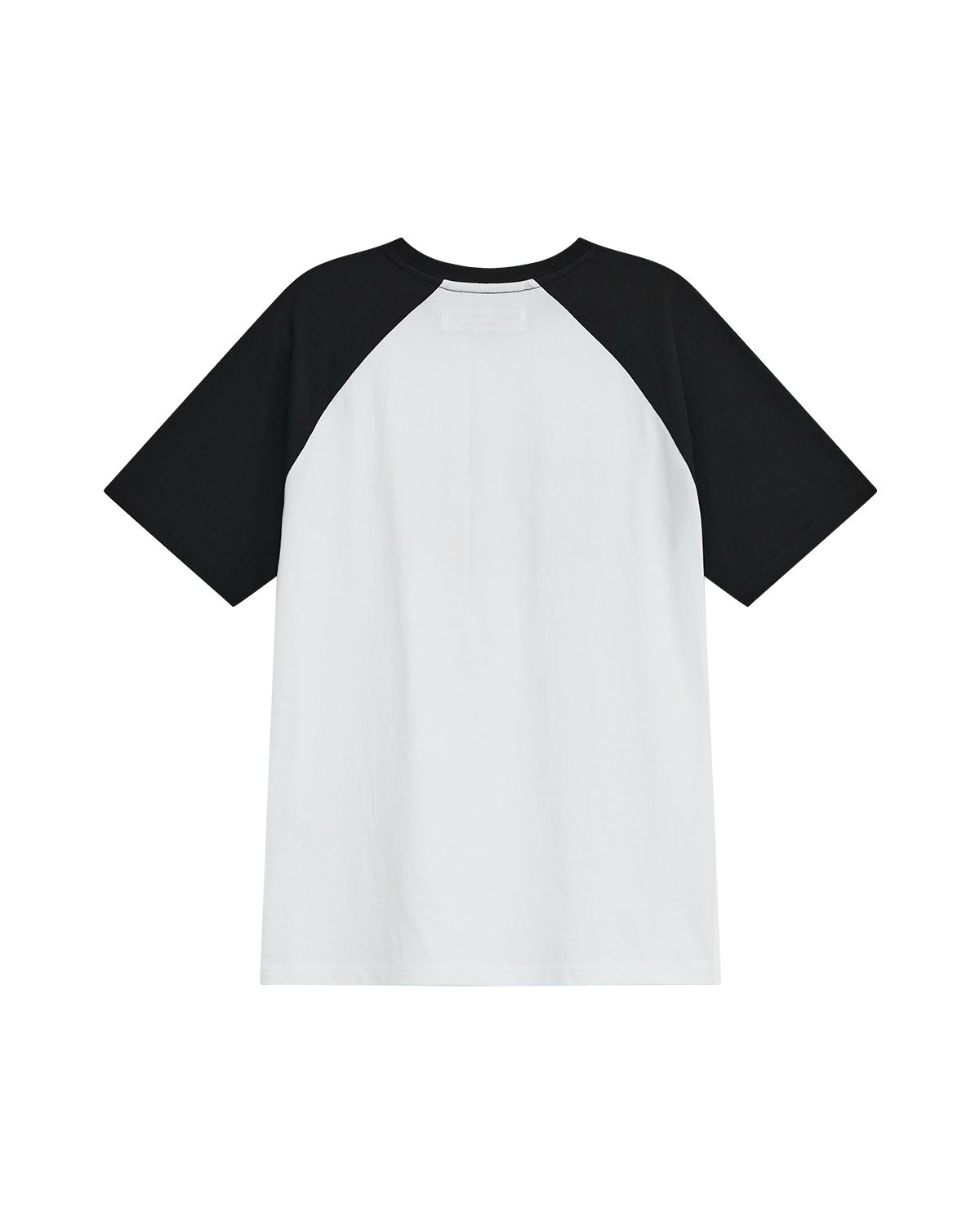 더뮤지엄비지터(THEMUSEUMVISITOR) RAGLAN COLOR BLOCK GRAPHIC T-SHIRT (BLACK)