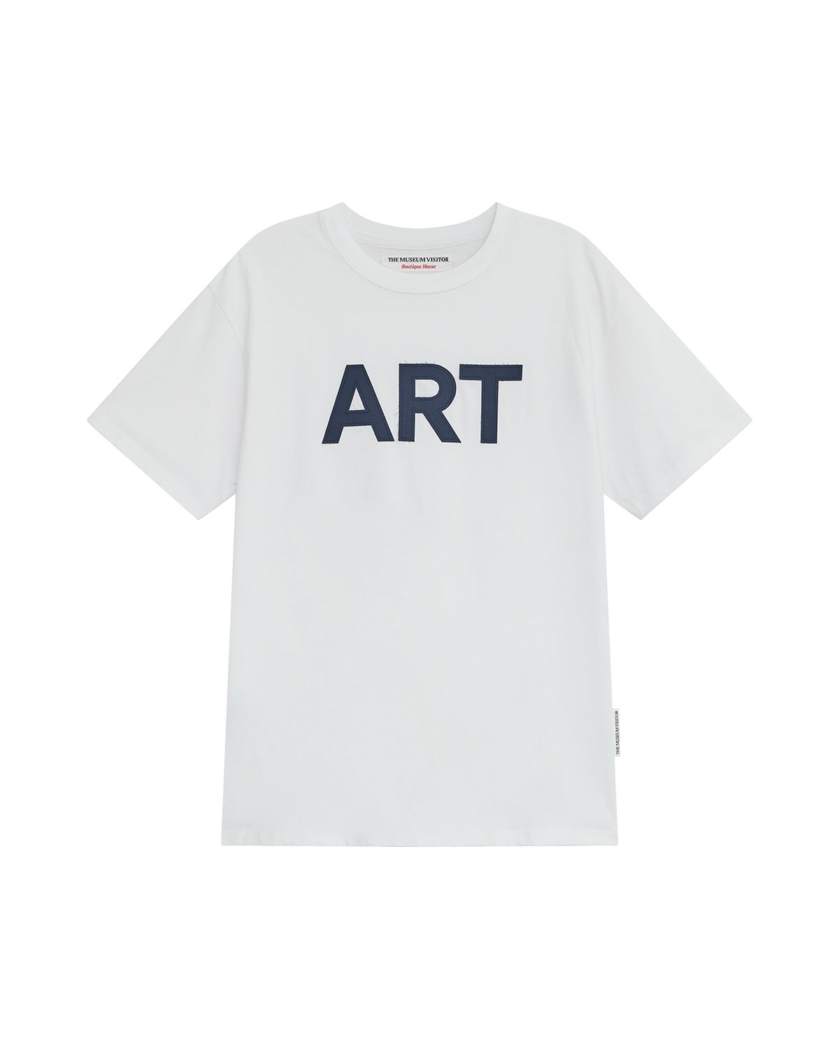 더뮤지엄비지터(THEMUSEUMVISITOR) ART APPLIQUE OVERFIT T-SHIRT (WHITE)