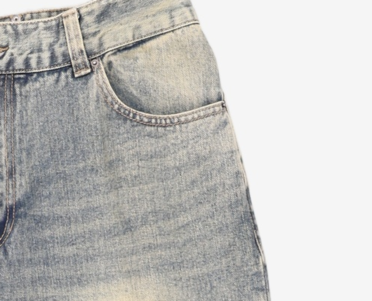 메종미네드(MAISON MINED) SAND DROUGHT WIDE DENIM PANTS BEIGE 50