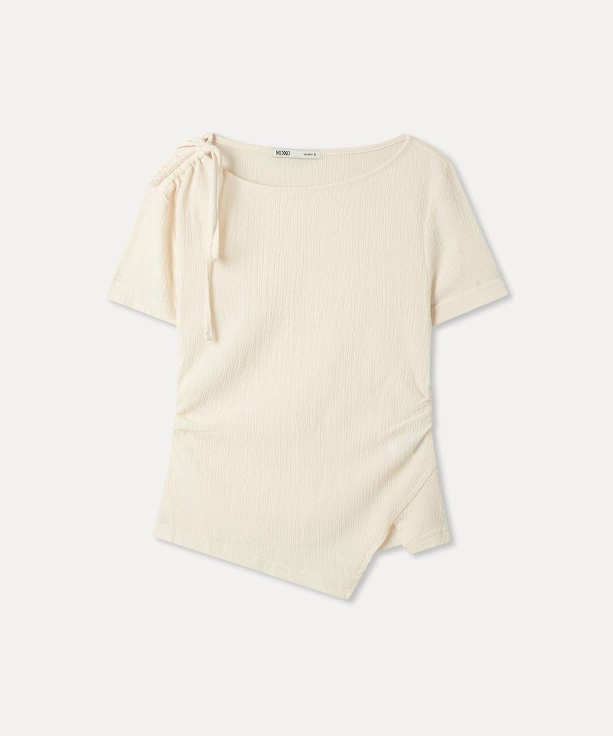 미쏘(MIXXO) 숄더 셔링 반팔 티셔츠 RE HWG51SS_MIWHWG77QA