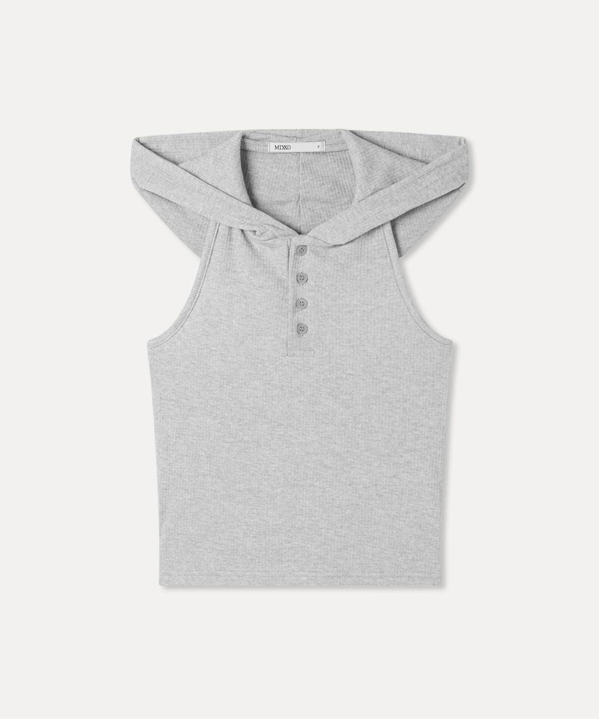 미쏘(MIXXO) 골지 나시 후드 티셔츠_MIWHNG709S