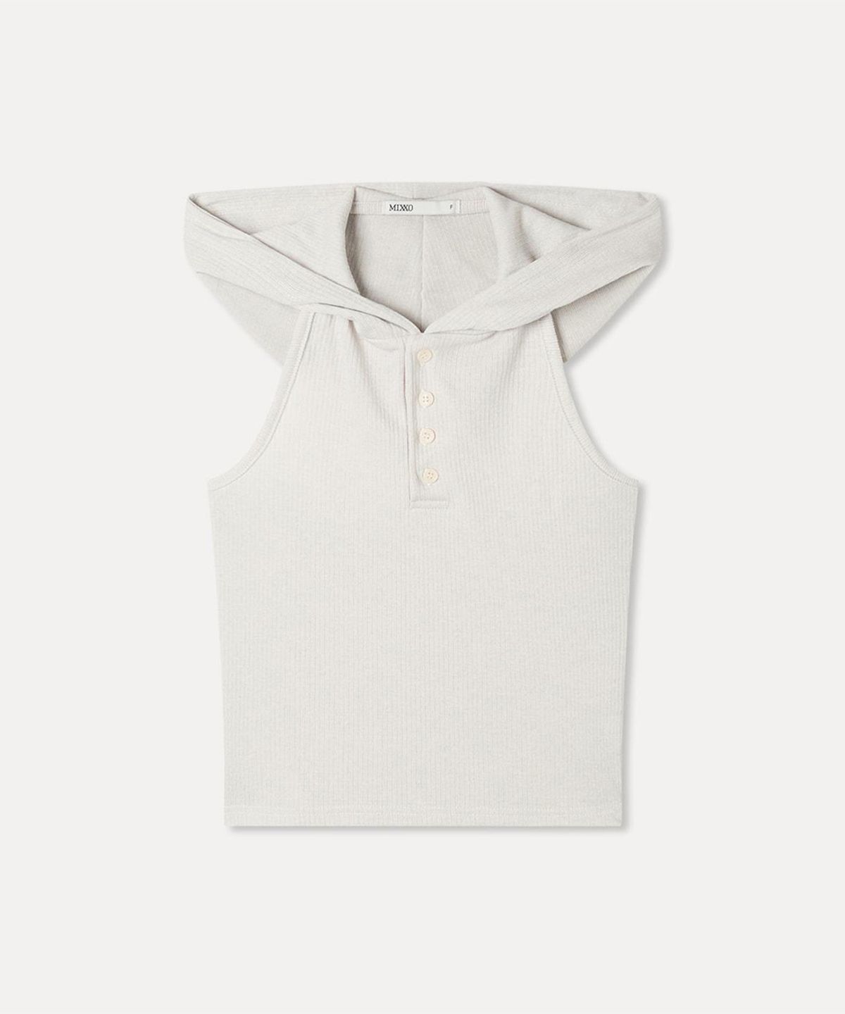 미쏘(MIXXO) 골지 나시 후드 티셔츠_MIWHNG709S