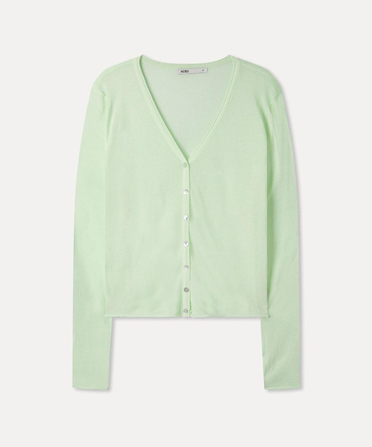 미쏘(MIXXO) 브이넥 시스루 가디건 RE CKG54SS_MIWCKG70QS