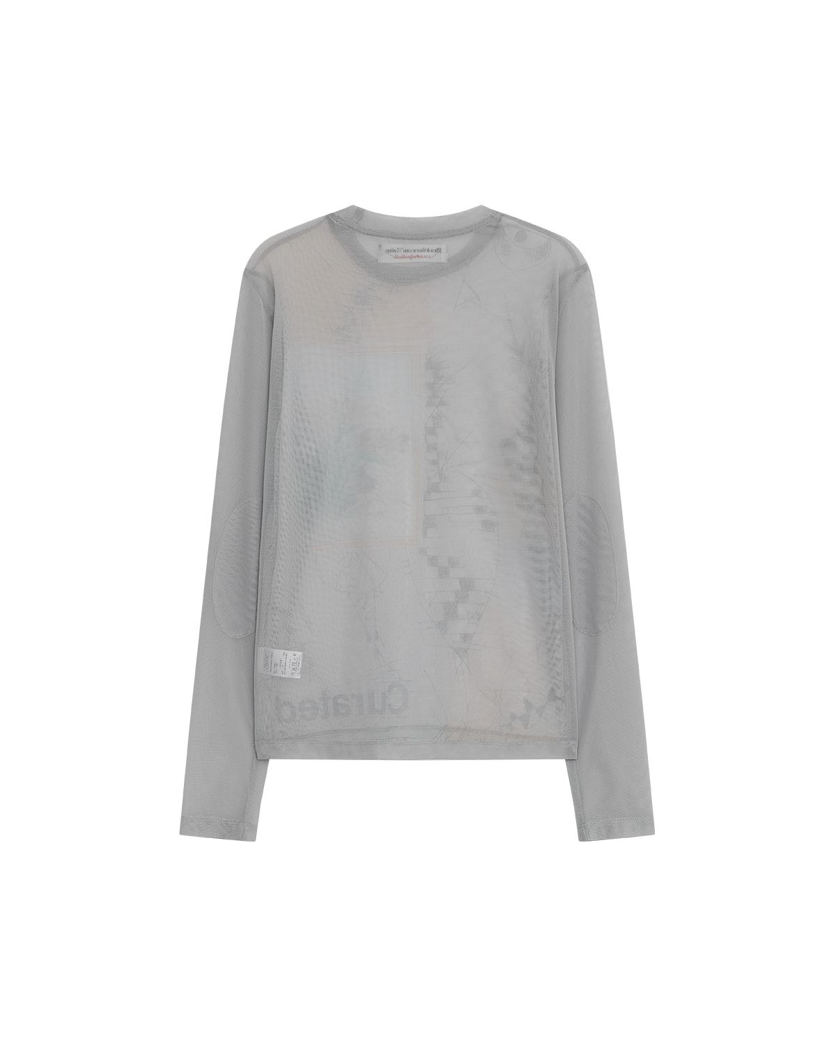 더뮤지엄비지터(THEMUSEUMVISITOR) DTP ARTWORK MESH SUMMER LONG SLEEVE (GREY)