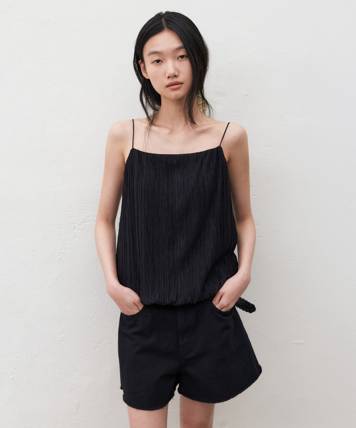 망고매니플리즈(MANGO MANY PLEASE) KIST DENIM SHORTS_BLACK