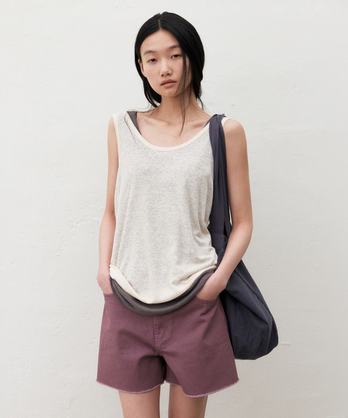 망고매니플리즈(MANGO MANY PLEASE) KIST DENIM SHORTS_ASH PURPLE