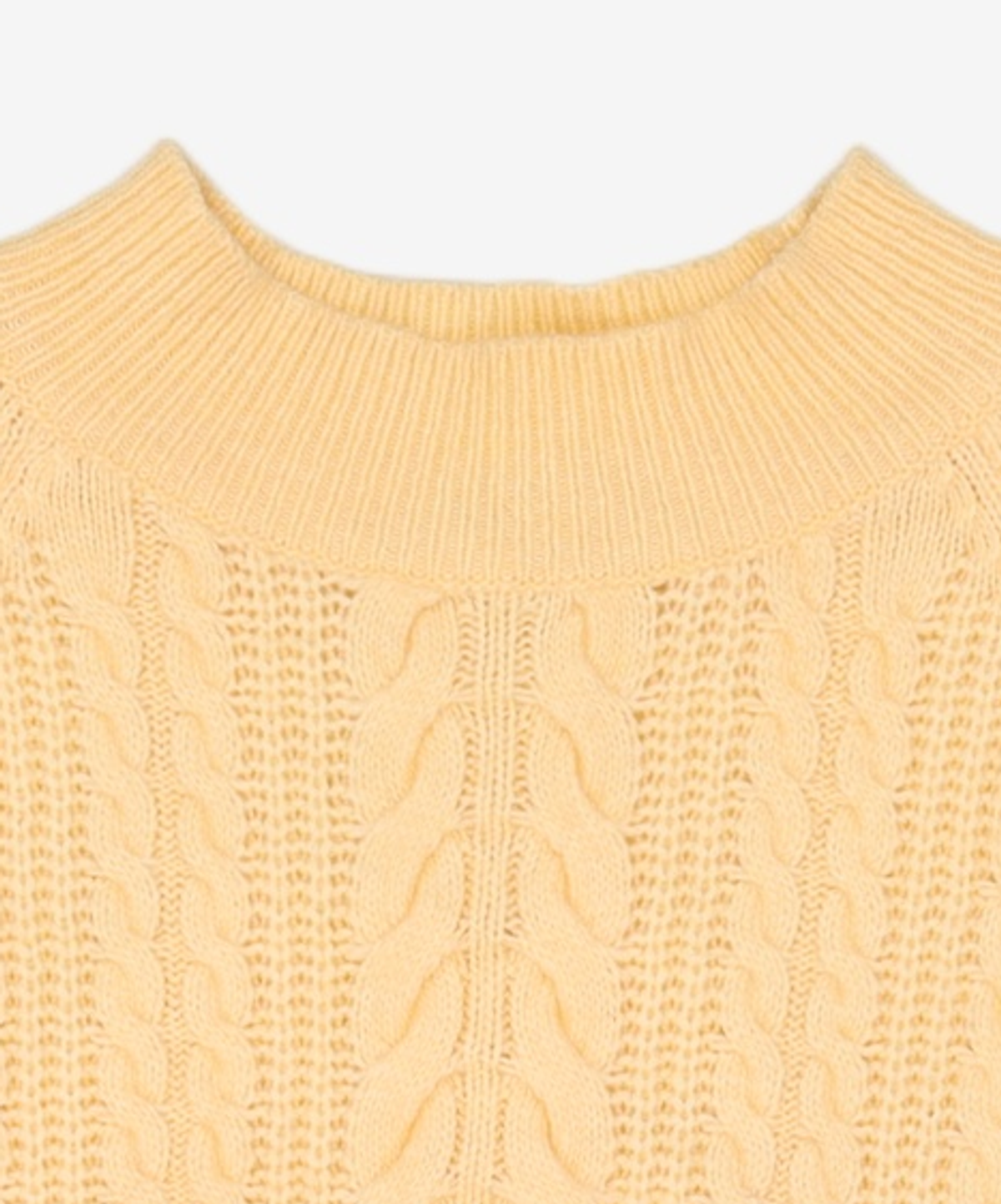 미쏘(MIXXO) 라운드 케이블 조직 스웨터 MIWKAAT64T M